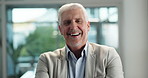 Crossed arms, happy and face of mature businessman in office with confidence, pride and career. Professional, corporate manager and portrait of person for finance advisor, investor job and company