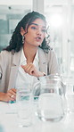 Discussion, finance or businesswoman in meeting with portfolio for teamwork, offer or investment. Negotiation, documents or financial advisor talking for planning project, budget or risk management