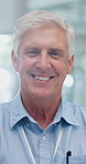 Face, office and mature business man with crossed arms for confidence, pride and smile for job. Professional, corporate and portrait of person for project management, finance career and opportunity