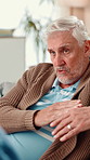 Senior man, therapist and talk for mental health, retirement and psychology of patient. Consulting, psychologist and mature person for advice, wellness and therapy with consultation conversation