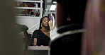 Woman, model and makeup artist for photoshoot, production or fashion interview in studio. Behind the scenes, touch up and beautician in media agency with stylist, cosmetology and creative industry