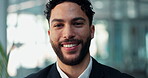 Face, smile and professional with business man for financial advisor, confidence and accountant. Investment banker, about us and happy with person in corporate agency for wealth manager and pride