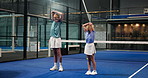 Warm up, athlete and children with routine, court or preparing for competition, stretching and team. Tennis player, exercise and workout for sport, growth and development of kids, healthy or wellness