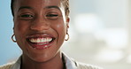 Dentistry, face and laughing with black woman on space for clean teeth hygiene, health or wellness. Dental, funny and satisfied with happy African person for oral care, tooth whitening or treatment