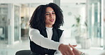 Business, women and meeting with handshake in office for welcome, greeting and hiring employee. People, shaking hands and thank you for job opportunity, agreement and partnership for onboarding offer