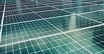 Solar panels, sustainability and renewable energy for environment with closeup on grid for electricity. Eco friendly resource, alternative power source or photovoltaic with engineering outdoor
