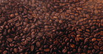Espresso, smoke and above of coffee or beans for caffeine, beverage and hospitality. Roasted product, cappuccino and latte aroma with organic ground blend for space, cafe production and mocha brew