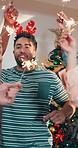 Happy people, friends or celebration with fireworks for festive party, social gathering or new year. Excited, group or community with smile or sparklers for christmas, December holiday or bonding