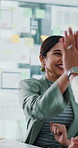 Business woman, high five and success in office for project funding, approval and UI goal. Happy team, celebration and hands together with designer for achievement, UX development target or good news