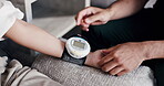 Doctor, patient and hands in clinic with blood pressure machine for wellness, healthcare or checkup. Nurse, people and digital tech with medical equipment for hypertension, test results or diagnosis.