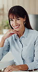 Smile, professional and face of businesswoman in office with confidence for finance career. Happy, job opportunity and portrait of mature female financial advisor with pride for company about us.