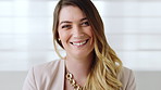 Face, business and woman in workplace for hiring, talent acquisition and career opportunity. Portrait, smile and person in office as recruitment specialist, about us and hr professional with pride