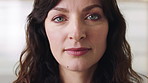 Face, business and woman in office, confident and financial consultant with ambition. Portrait, person and wealth advisor with pride, about us and professional worker in company in New Zealand