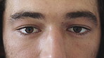 Closeup, face and optometry for eyes with vision with optical assessment, wellness and perception. Person, macro and cornea lens for ophthalmology, ocular health or retina with pupil for eyesight