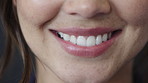 Big smile, dentist and mouth of woman in studio for oral wellness, teeth whitening and dental care. Healthcare, happy and person with closeup for orthodontics, gum health and results for hygiene