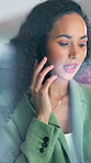 Business, woman and phone call with tablet in office for real estate, contact client and negotiation. Smile, realtor or digital with mobile discussion, schedule appointer and buyer inquiry for resale