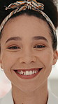 Face, entrepreneur and woman with smile in bakery, professional baker or confidence for food industry. Happy, small business or pastry chef with pride for culinary skills, dessert artisan or portrait