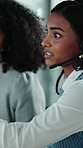 Call center, women and team with help, coaching or discussion for technical support. Collaboration, contact us and agent in office for customer care, IT hotline and advice for training with tech