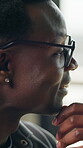 Man, meeting and conversation in office with insight, planning and media agency for brand management. Black person, consultation and talk in business for press release, public relations and feedback.