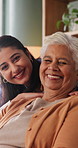 Face, caregiver and senior woman in nursing home with support, assistance and healthcare for wellness. Happy, nurse and elderly person in retirement center with compassion, help and bonding together.