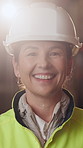 Smile, woman and face of logistics manager in warehouse with confidence for career in supply chain. Flare, portrait and female distribution worker with pride for export safety, cargo or shipping.