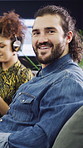 Face, business and man with smile in office for career pride, about us and journalist. Portrait, male person and coworking with ambition, positive attitude and copywriter consultant at media company