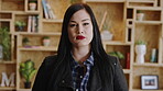 Face, business and serious with woman in office for hr, career and policy in workplace. Confident, empowerment and recruitment specialist with about us, hiring and creative talent acquisition for job