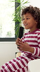 Dancing, child or singing with hairbrush in bathroom for grooming, fun morning routine or wellness. Happy boy, kid and karaoke with haircare tool in home for getting ready, self care energy or rhythm