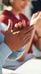 Office, hands or business people with applause in meeting, campaign growth or success for celebration. Engagement goals, brand profit or team with clapping for achievement, happy or congratulations 