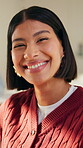Face, smile and woman with education, college or scholarship opportunity for about us. Knowledge, creative and student in portrait with happiness, confident and excited for learning or academy