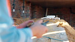 Construction, control or hands on site with drone, structure or architecture check with progress tracking. Back, man or engineer with tech, safety review or industrial evaluation in remote inspection