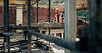 Inspection, engineer and man at construction site for thinking, development or building project. Writing notes, architect planning and person with architecture, safety compliance and problem solving