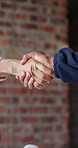 Construction, engineer and shaking hands for deal, infrastructure partnership or collaboration. People, architecture and handshake for thank you, development agreement or success at building site