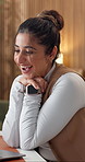 Business, success or woman in office with laptop, portfolio growth or good news in investor update. Happy, shocked or financial advisor with tech, budget approval or funding opportunity in feedback.