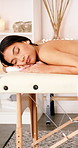 Relax, woman and back acupuncture at spa for pain relief, tissue healing or holistic therapy. Zen, person or needles at wellness clinic for health treatment, alternative medicine or nerve stimulation
