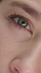 Face, woman and eye care with closeup for eyesight, optometry exam and test for disease detection. Female person, vision and opthalmology evaluation for retina assessment, optical health or wellness.