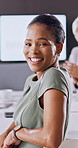 Face, clapping and woman in meeting for success, celebration or promotion with insurance agent. Portrait, smile or person with team applause for goal, target or praise with claims advisor at office