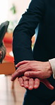 Hands, together or stack with business people and applause for professional mission, motivation and collaboration. Team, support and group with clapping, huddle and celebrate with corporate community