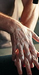 Washing hands, man and kitchen tap for hygiene, wellness and health with soap foam in home. Apartment, person and cleaning bacteria or germs with disinfection, splash and rinse with care and liquid