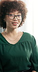 Introduction, speaking and woman in group therapy, support or rehabilitation in counseling for healing. Talk, psychology or person in office for mental health, vulnerability and courage with smile