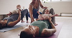 Baby yoga is calming and fun