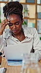 Woman, stress and frustrated with business people in office with documents, overwhelmed and chaos. Manager, person and headache with staff, paperwork and meeting with proposal at creative agency