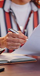 Woman, hands and finance with documents for budget planning, investment or accounting in home. Female person, accountant or checking invoices with paperwork for financial assessment or tax in house