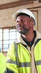 Carpentry, handshake and men in factory with discussion, deal or quality control in timber warehouse. Maintenance, shaking hands or tech for team, management or conversation in woodwork agreement