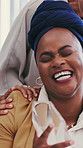 Business, woman or laugh with award in meeting for auditing recognition, service excellence or pride. Accounting staff, auditor and tongue out with trophy in office for performance, praise or success