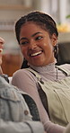 Watching, movie and women in lounge, laugh and friends with subscription for entertainment in house. Relax, home and happy people on weekend, bonding and streaming funny film or video in living room