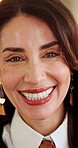 Woman, face and curator in museum with laugh for exhibition, display or auction show in office. Mature person, portrait and happy with funny joke for creative career, art gallery or event for culture
