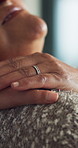 Caregiver, holding hands and old woman for comfort, elderly care and medical advice for wellness. Smile, gratitude and senior person for interaction, assisted living and trust with healthcare service