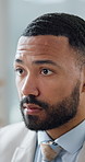 Office, business and man with work project, compliance report or problem solving with policy. Planning, review and serious person in corporate company for regulation update, evaluation or research