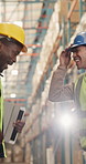 Dance, team and success with people in warehouse for delivery confirmation, logistics and cargo. Winner, energy and shipping tariff achievement with men in factory for courier, freight and partner